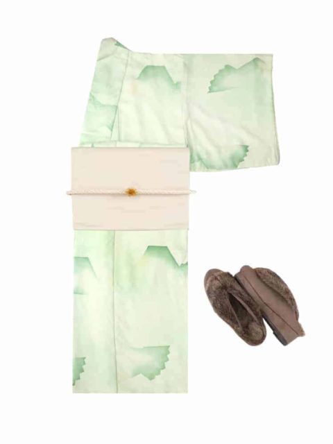 Green Plain Artistry Yukata Kimono